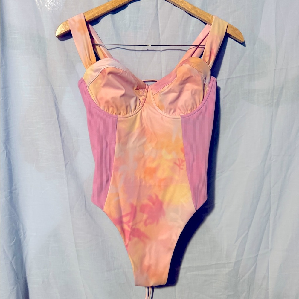 Popflex Boardwalk Bombshell Cheeky One Piece Swim Suit Sz. L